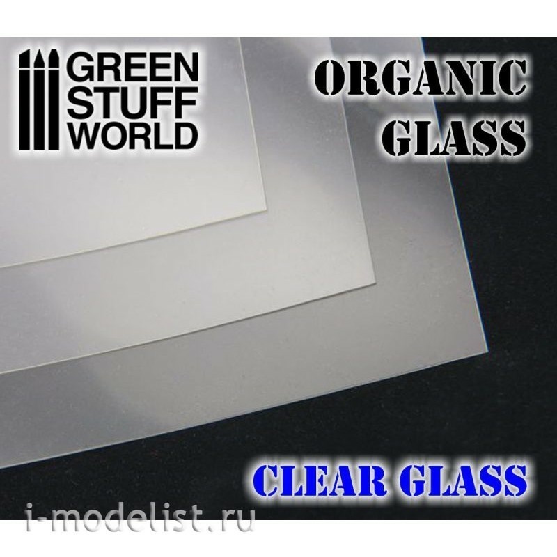 1429 Green Stuff World Glass Imitation Sheet Transparent / Organic GLASS Sheet - Clear