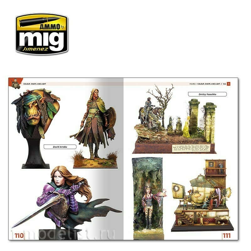 AMIG6221 Ammo Mig ENCYCLOPEDIA OF FIGURES MODELING TECHNIQUES VOL. 1-COLOUR, SHAPE, and LIGHT (English) / encyclopedia of figures. Part 1. Color, shadow and light.