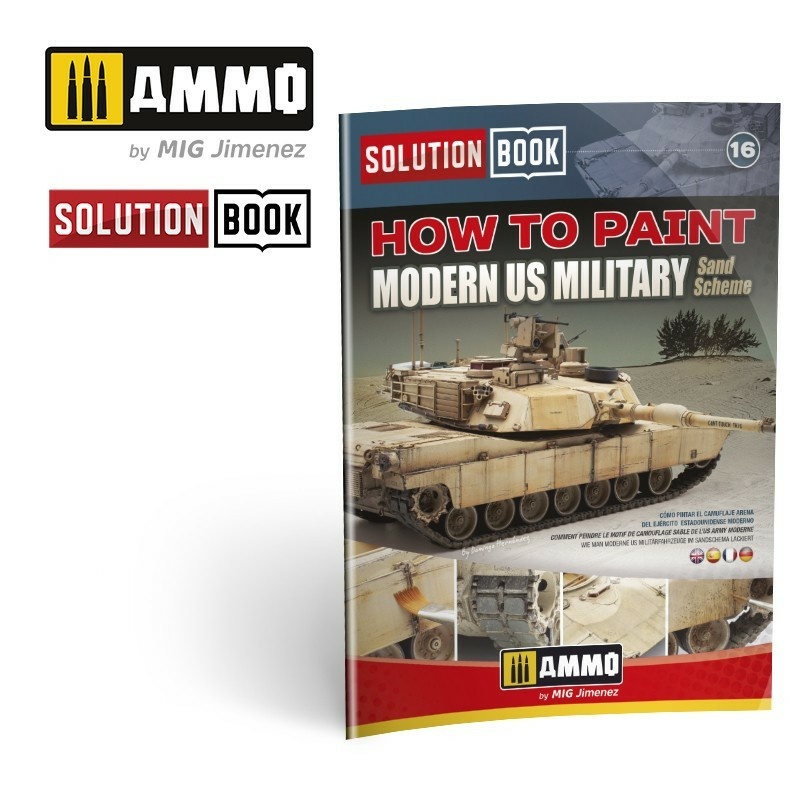 AMIG6512 Ammo Mig Book Solution Book 16 - How to Paint Modern US Military Sand Scheme (English)