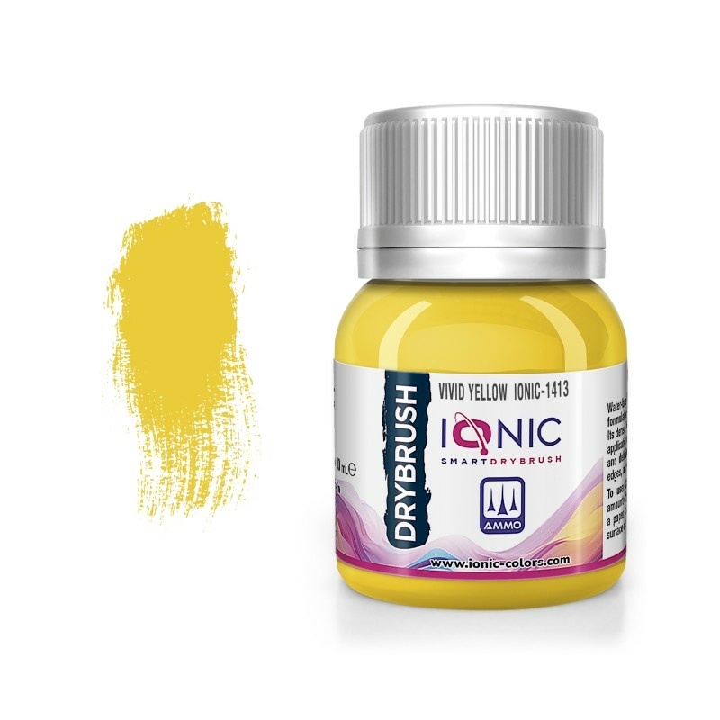 IONIC-1413 Ammo Mig Краска IONIC DRYBRUSH Ярко-жёлтый / Vivid Yellow