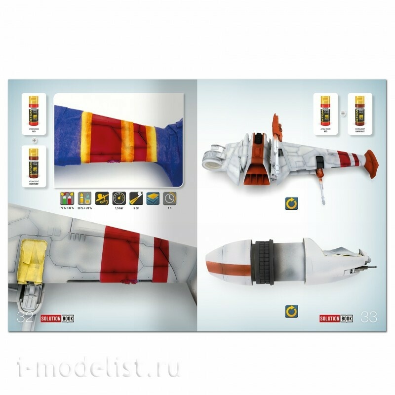 AMIG6533 Ammo Mig Книга SOLUTION BOOK 28 - Как окрашивать галактические звезtoлеты повстанцев (многоязычная) / How to Paint Rebel Galactic Zvezdaships (Multilingual Book)