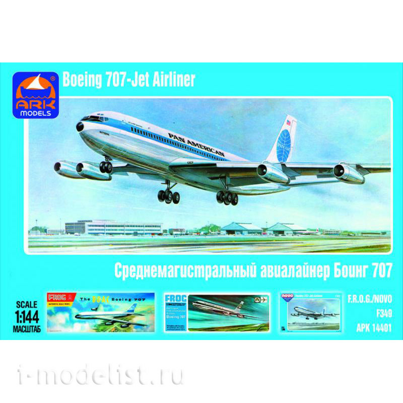 14401 Ark-models 1/144 Airliner Boeing-707 Pan American