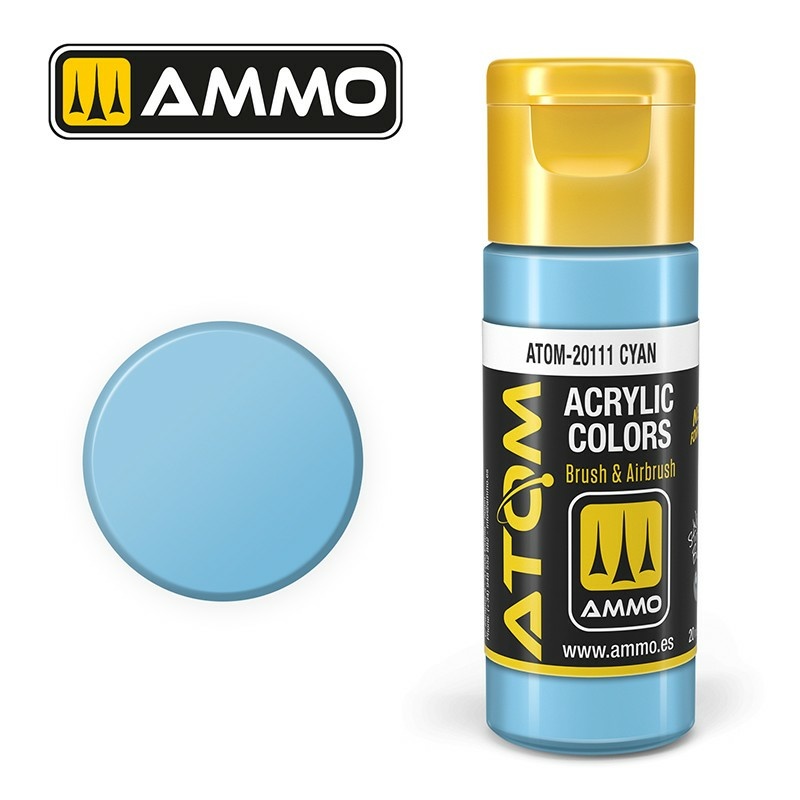 ATOM20111 Ammo Mig Акриловая краска ATOM COLOR Голубой / Cyan