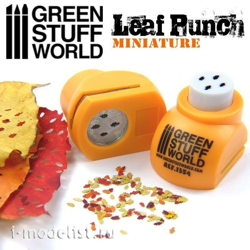 1354 Green Stuff World Leaf Making Tool, orange / Miniature Leaf Punch ORANGE