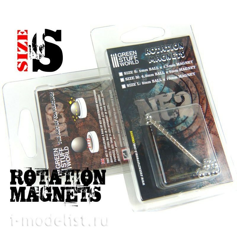 9275 Green Stuff World Rotating Magnets-Size S / Rotation Magnets - Size S