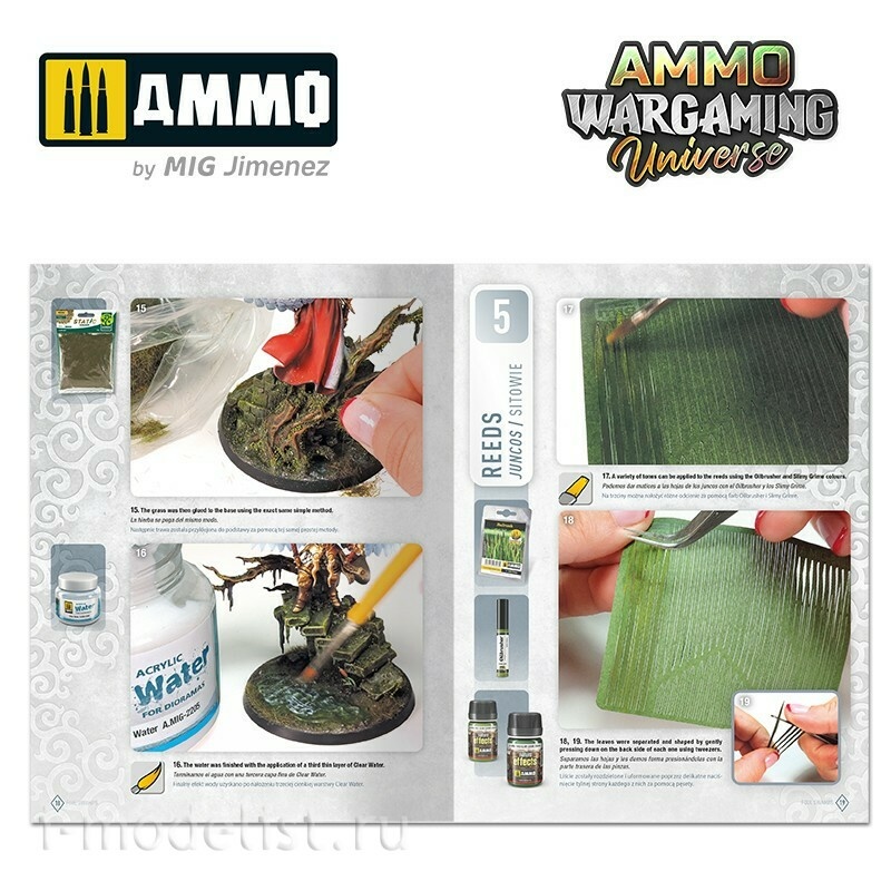 AMIG6928 Ammo Mig AMMO WARGAMING UNIVERSE Книга 09 - Зловонные болfromа (английский, испанский, польский) / Book 09 - Foul Swamps