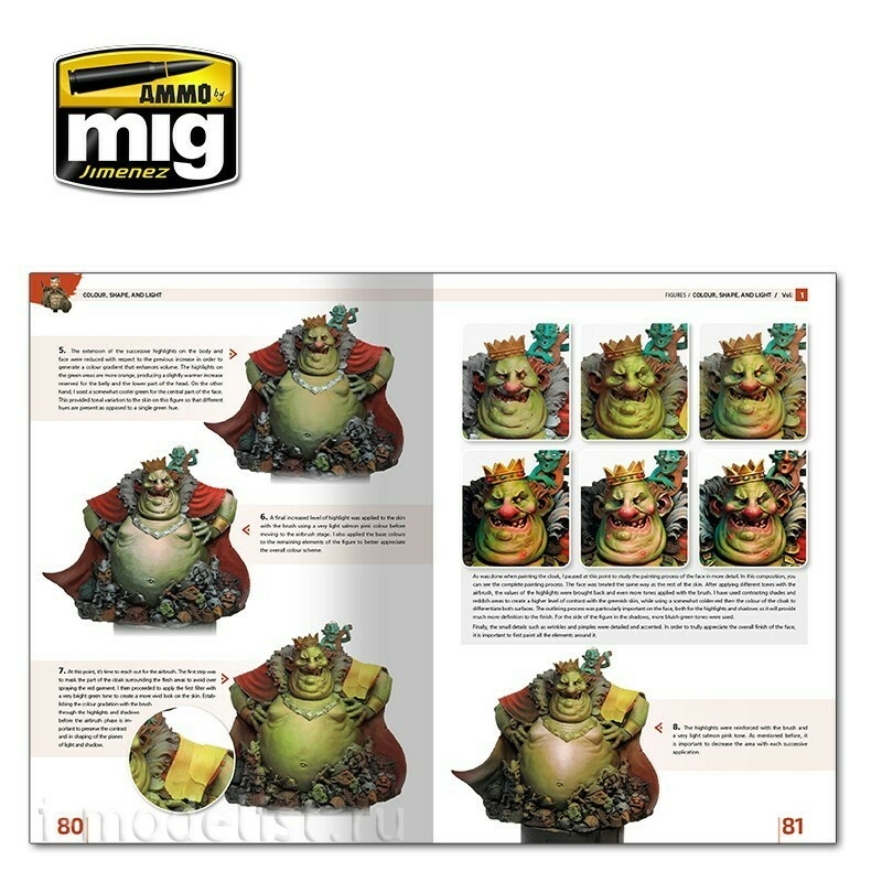 AMIG6221 Ammo Mig ENCYCLOPEDIA OF FIGURES MODELING TECHNIQUES VOL. 1-COLOUR, SHAPE, and LIGHT (English) / encyclopedia of figures. Part 1. Color, shadow and light.