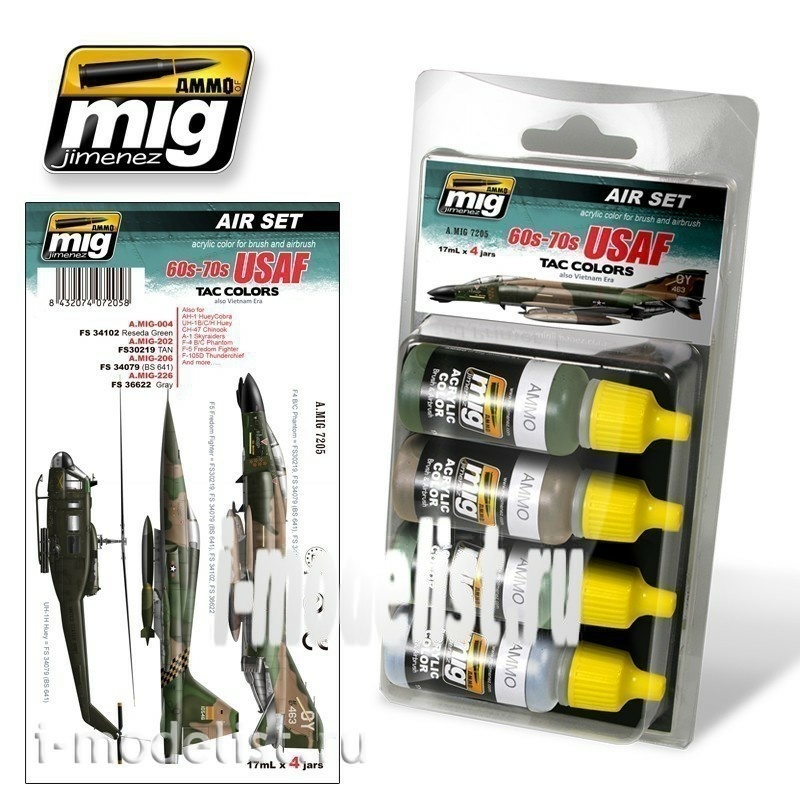 AMIG7205 Ammo Mig 60S-70S USAF TAC COLORS (ALSO VIETNAM ERA)