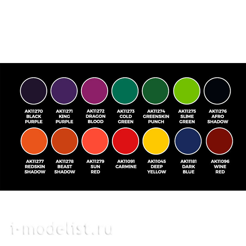 AK11780 AK Interactive Набор краскок 3GEN с высокой пигментацией - 14 цветов / High Pigmentation Set 14 Colors