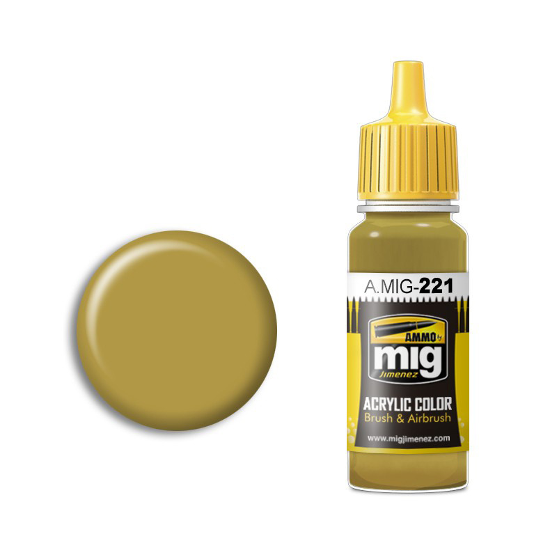 AMIG0221 Mig Ammo acrylic Paint FS 33481 ZINC CHROMATE YELLOW (interior yellow)