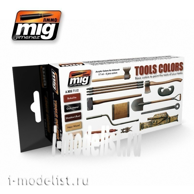 AMIG7112 Mig Ammo acrylic Set of paint COLORS TOOL SET (Set of paint tools)