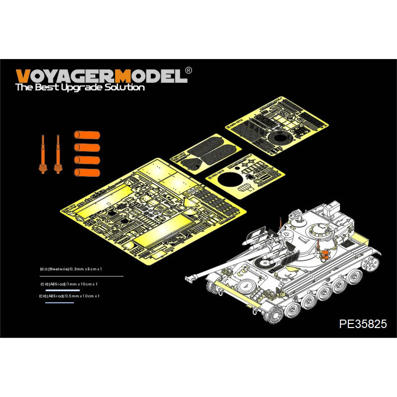PE35825 Voyager Model 1/35 Базовое фfromfromравление для танка AMX-13/75, дымоfromводчик и основание антенны в комплекте (для TAKOM 2038)