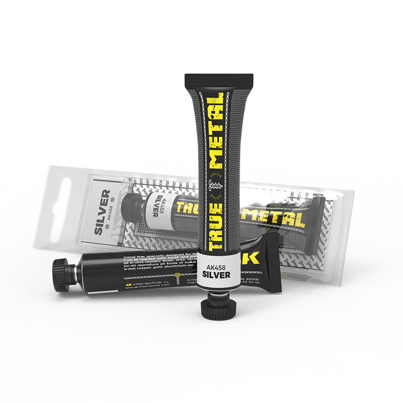 AK458 AK Interactive Wax paint TRUE METAL SILVER (