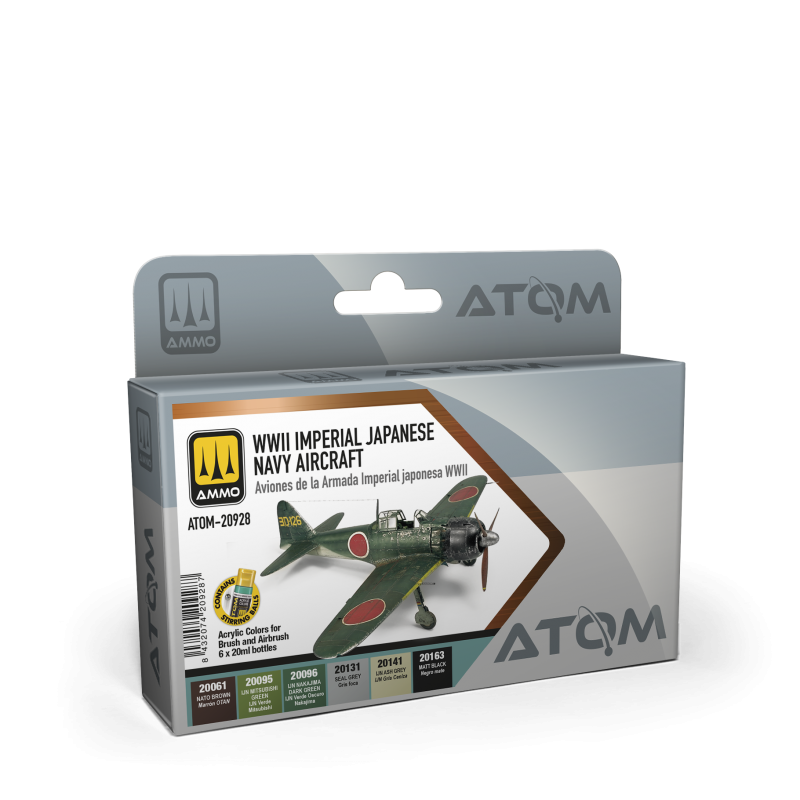ATOM20928 Ammo Mig Набор красок ATOM Набор цветов самолетов Императорского флfromа Японии времен 2МВ / WWII Imperial Japanese Navy Aircraft Set (6 шт.)