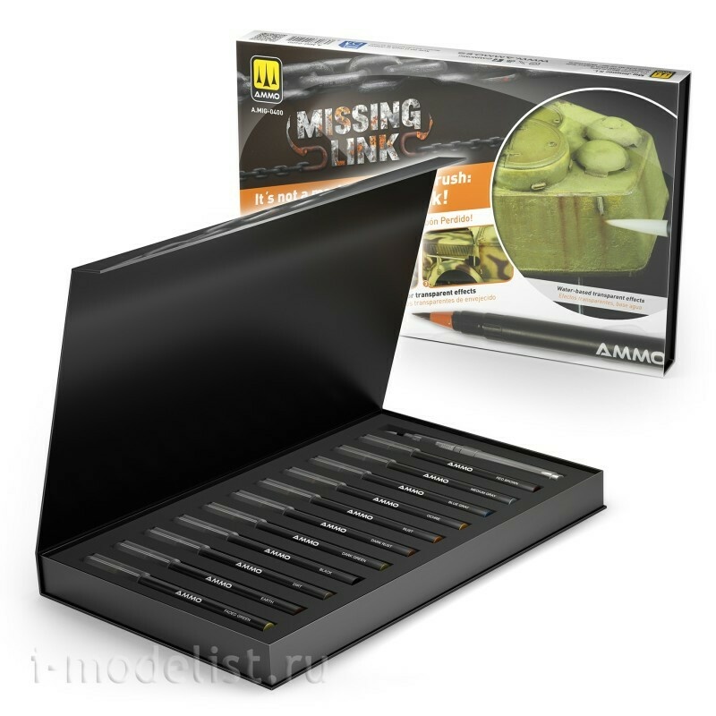 AMIG0400 Ammo Mig Набор акварельных маркеров-кистей «Nottoстающее звено» для танков / Missing Link Tanks Set