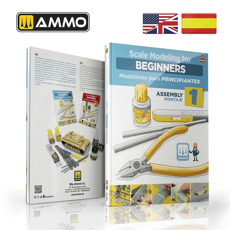 AMIG6300 Ammo Mig Scaleное моделирование для начинающих, Том 1: Сборка (на двух языках) / Scale Modeling for Beginners Vol. 1: Assembly (Bilingual)