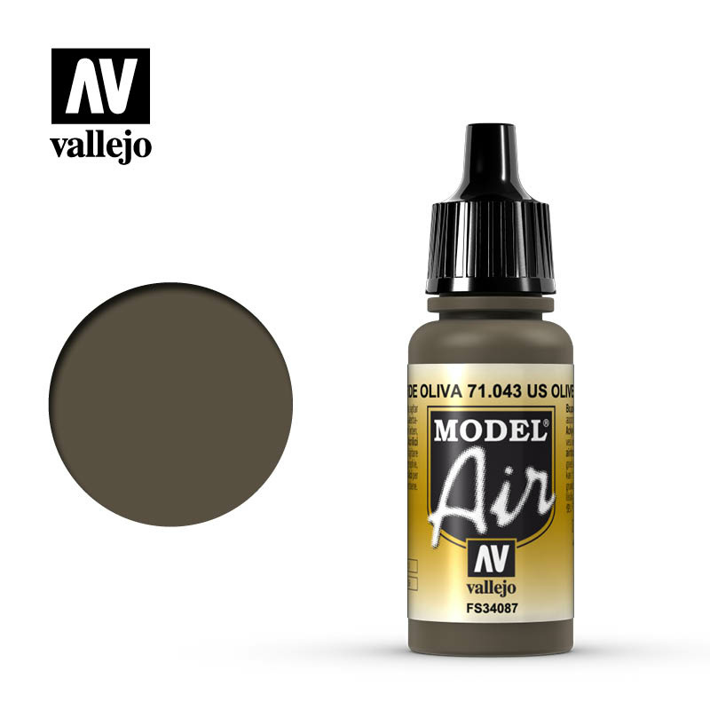 71043 Vallejo acrylic Paint `Model Air` CV. olive clay / Olive Drab