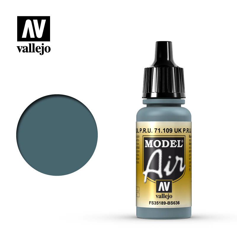 71109 acrylic Paint Vallejo `Model Air` Faded P.R.U. Blue