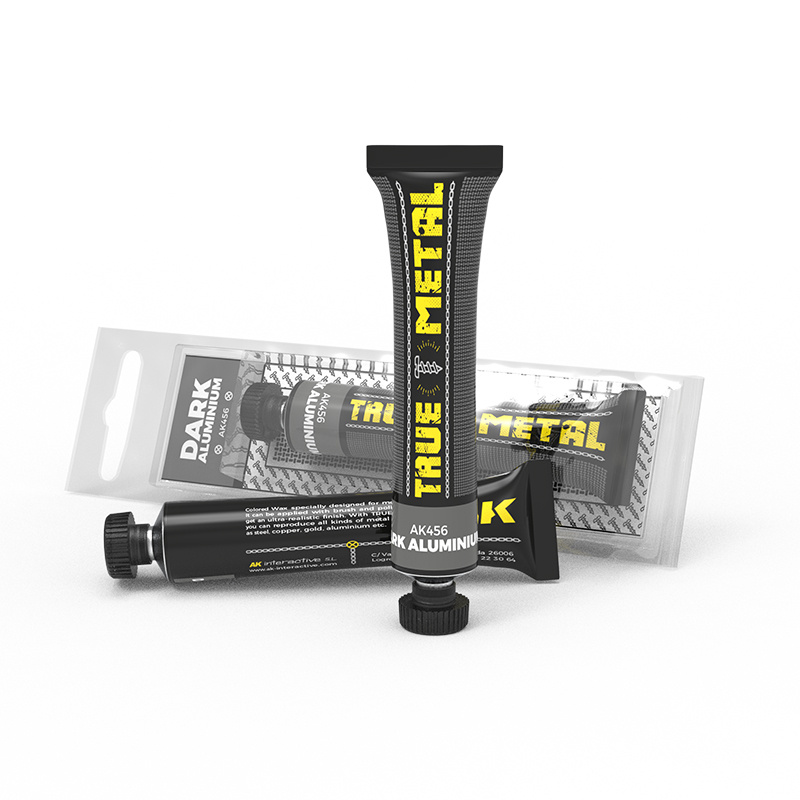 AK456 AK Interactive Wax paint TRUE METAL DARK ALUMINUM (