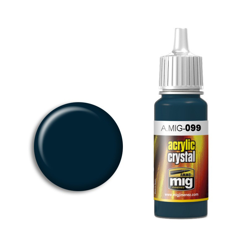 AMIG0099 Ammo Mig acrylic Paint crystal BLACK BLUE