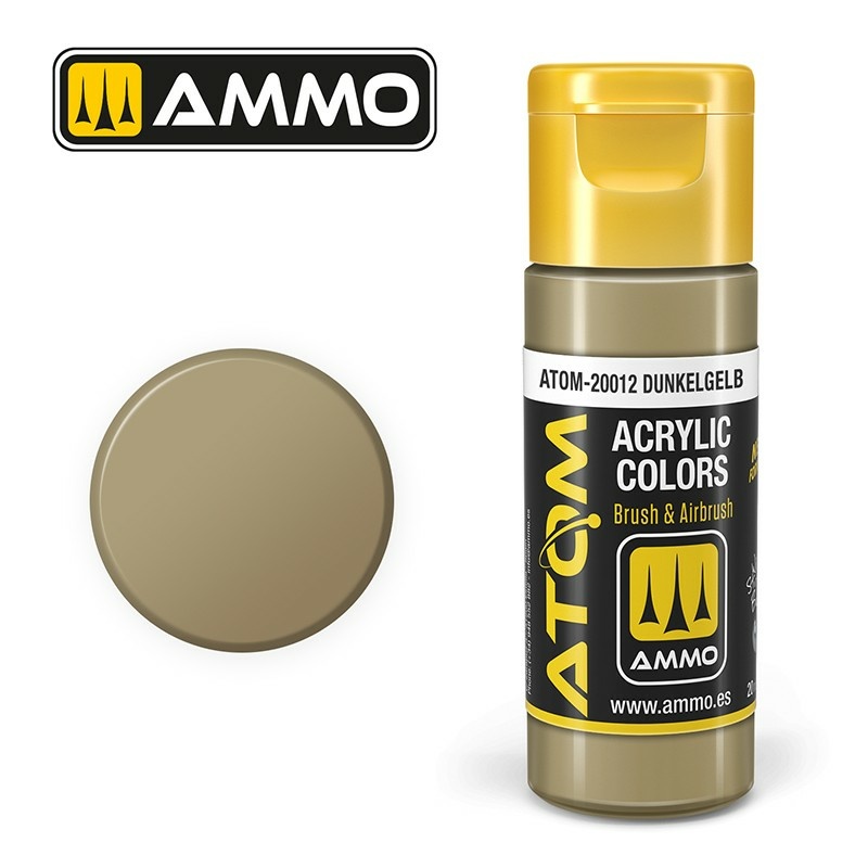 ATOM20012 Ammo Mig Акриловая краска ATOM COLOR Notмецкий желтый / Dunkelgelb