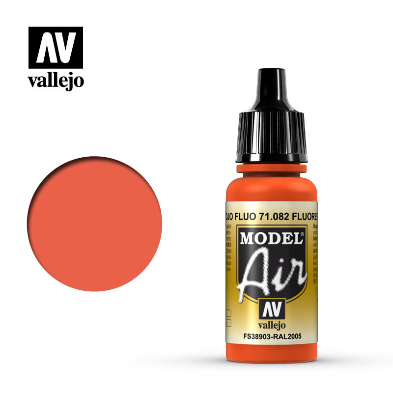 71082 Vallejo acrylic Paint `Model Air` Fluorescent red / Fluorescent Red