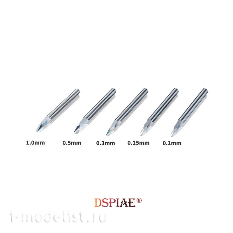 CS-PB01 DSPIAE Blade set 0.1 mm., 0.15 mm., 0.3 mm., 0.05 mm., 1.0 mm. with a knife / PUSH BROACH COMBINATION SET