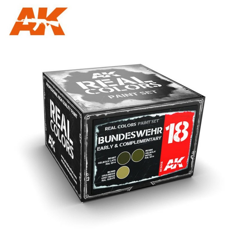 RCS018 AK Interactive Set of acrylic colors Real Colors BUNDESWEHR EARLY & COMPLEMENTARY