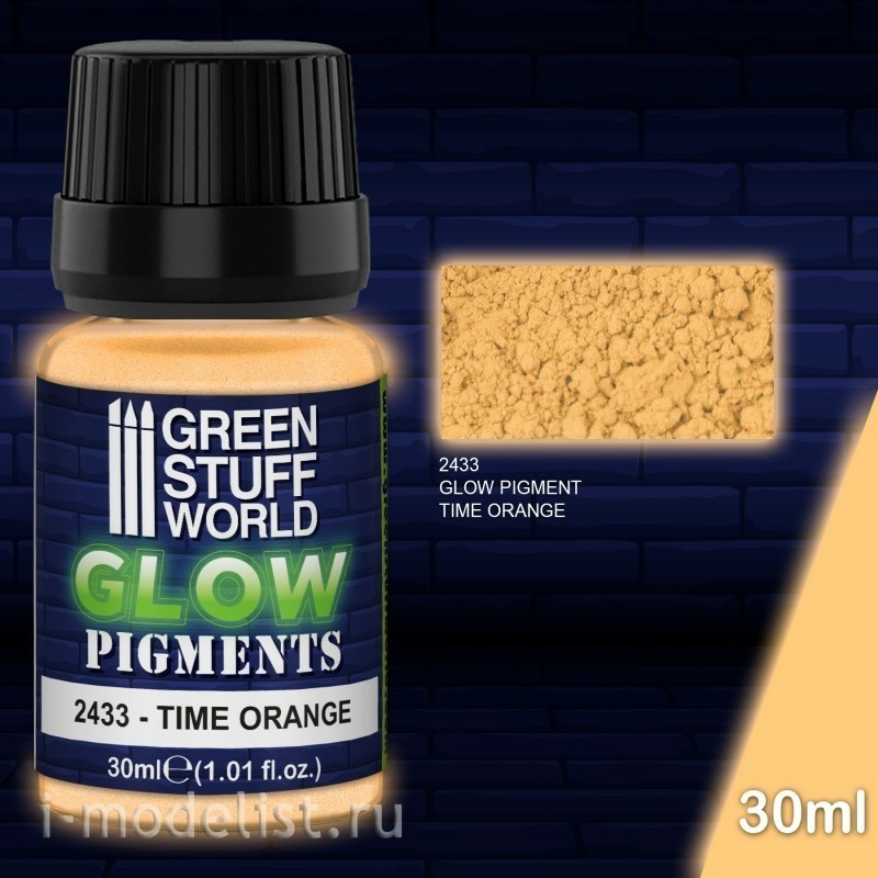 2433 Green Stuff World Pigment glow in the dark orange 30 ml / Glow in the Dark-TIME ORANGE 