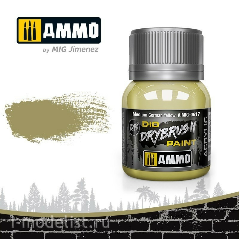 AMIG0617 Ammo Mig drybrush acrylic paint medium German yellow