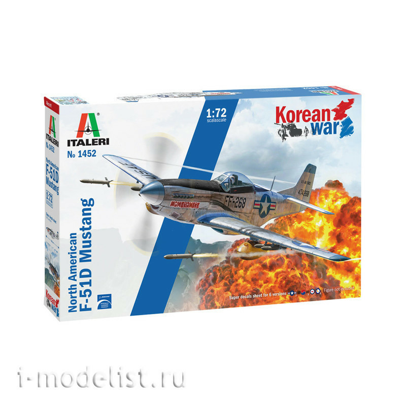 1452 Italeri 1/72 North American F-51D Mustang Korean War Aircraft