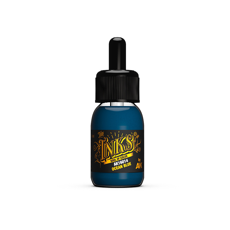 AK16014 AK Interactive Краска акриловая INK - Cиний океан / OCEAN BLUE