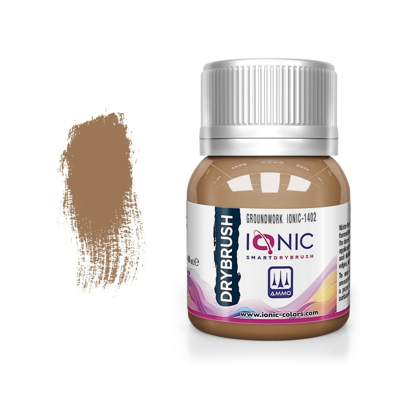 IONIC-1402 Ammo Mig Краска IONIC DRYBRUSH Землянистый fromтенок / Groundwork