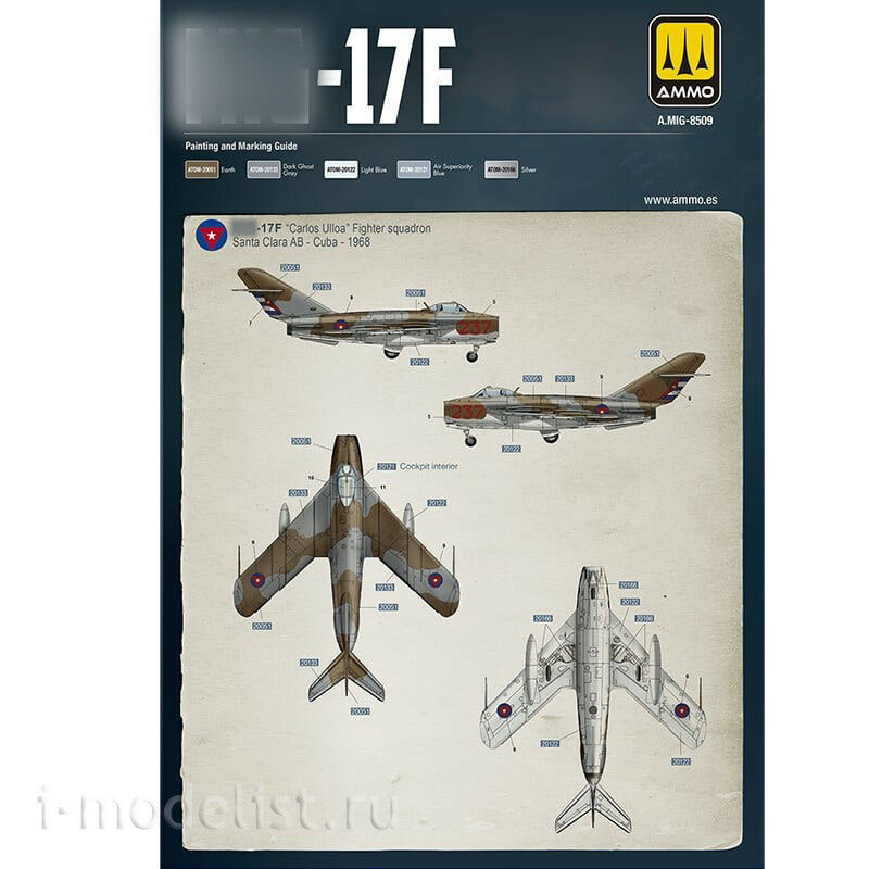 AMIG8513 Ammo Mig 1/48 Советский истребитель MiGG-17F / LIM-5 Польша-Куба-Ангола (Premium Edition)