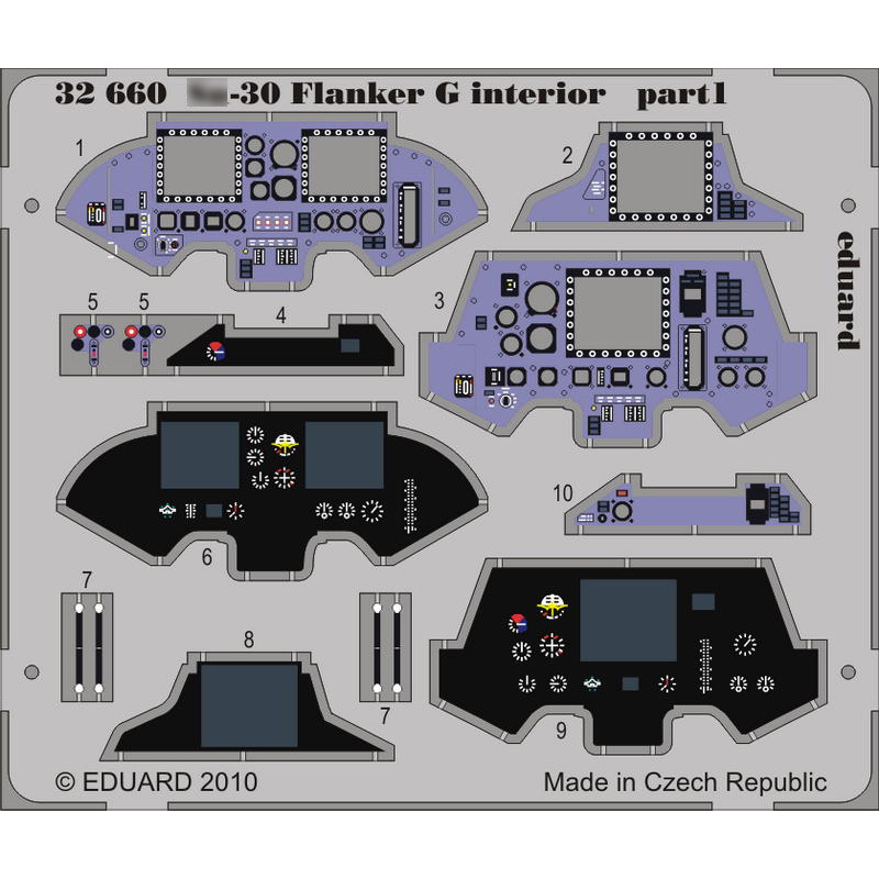 32660 Eduard 1/32 Color Photo Etching for С-30 Flanker G interior S.A.