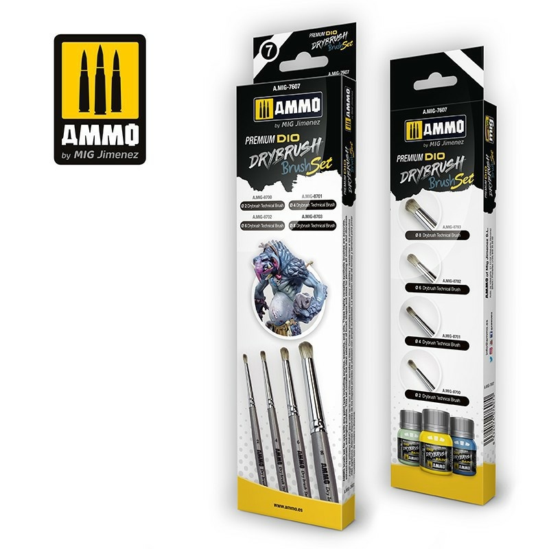 AMIG7607 Ammo Mig Premium Dry Brush Set Dio