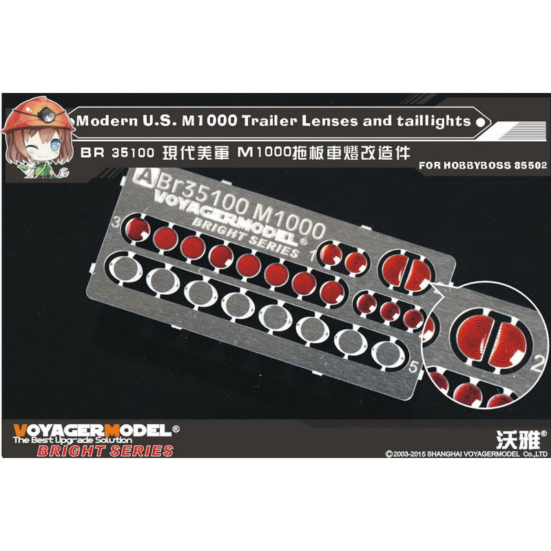 BR35100 Voyager Model 1/35 Lens and Tail Lights for M1000 Trailer