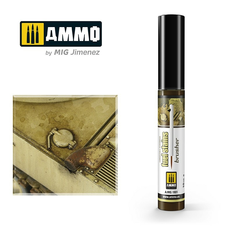AMIG1801 Ammo Mig Brush for applying effects - Fuel Stains / EFFECTS BRUSHER - Fuel Stains