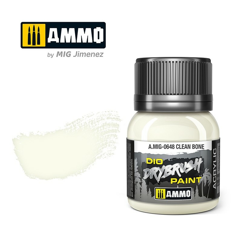AMIG0648 Ammo Mig Paint for Dry Brush Technique DRYBRUSH Clean Bone