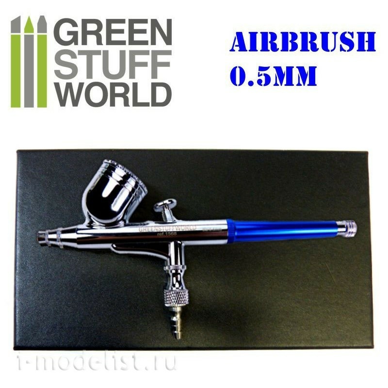 1568 Green Stuff World GSW Double-action Airbrush, 0.5 mm / Dual-action GSW Airbrush 0.5 mm
