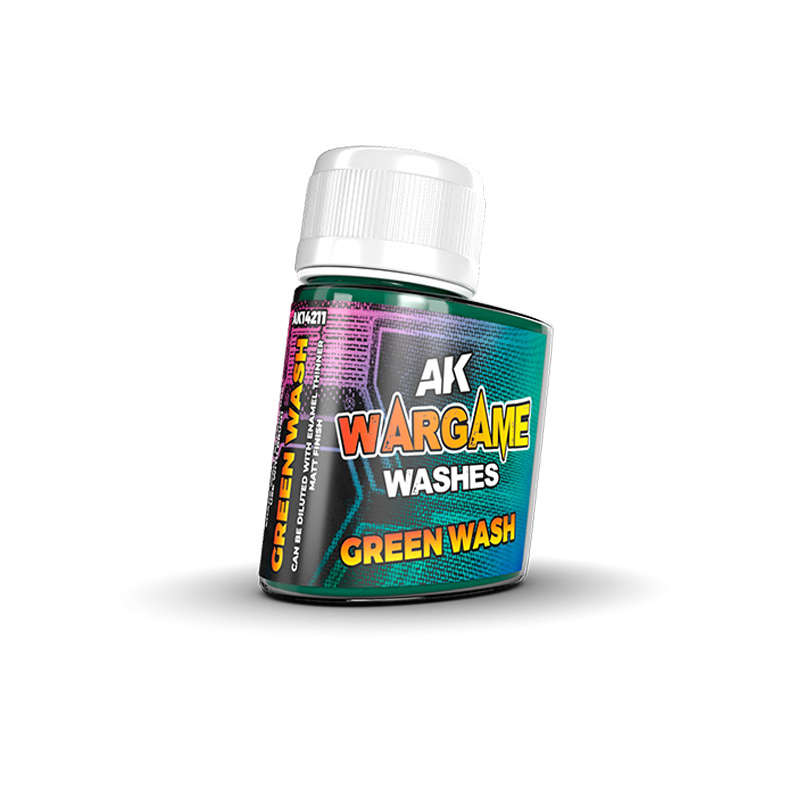 AK14211 AK Interactive Смывка Wargame Зелёная / GREEN WASH – WARGAME SERIES