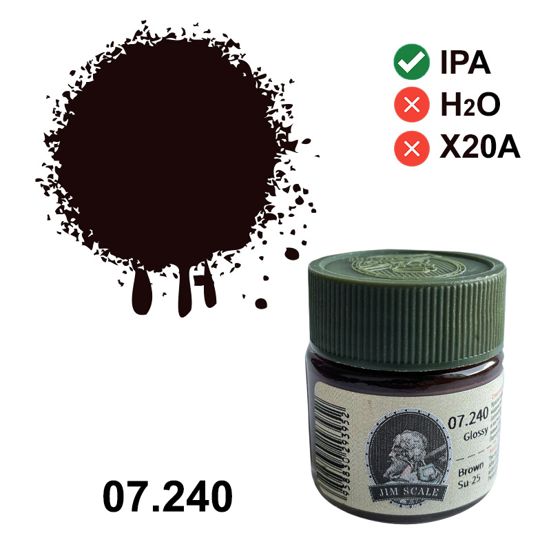 07.240 Jim Scale Alcohol paint color Brown Brown (Dry-25)