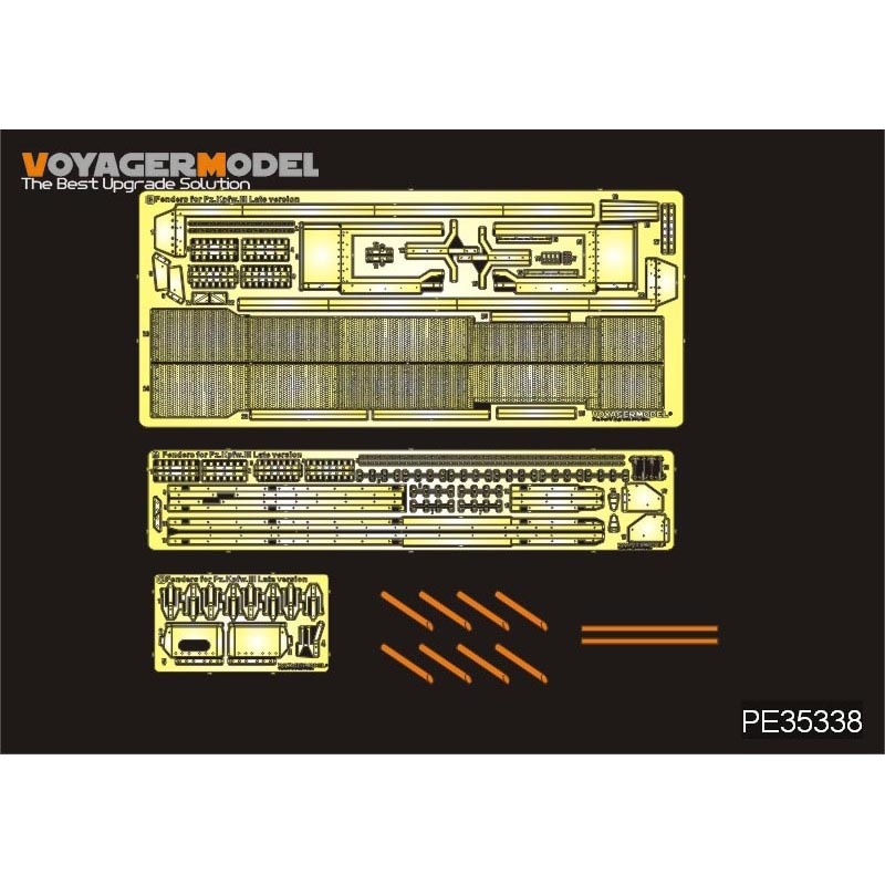 PE35338 Voyager Model 1/35 Крылья для Pz.KPfw.III L-N version/StuG.III F8 Version (Dragon)