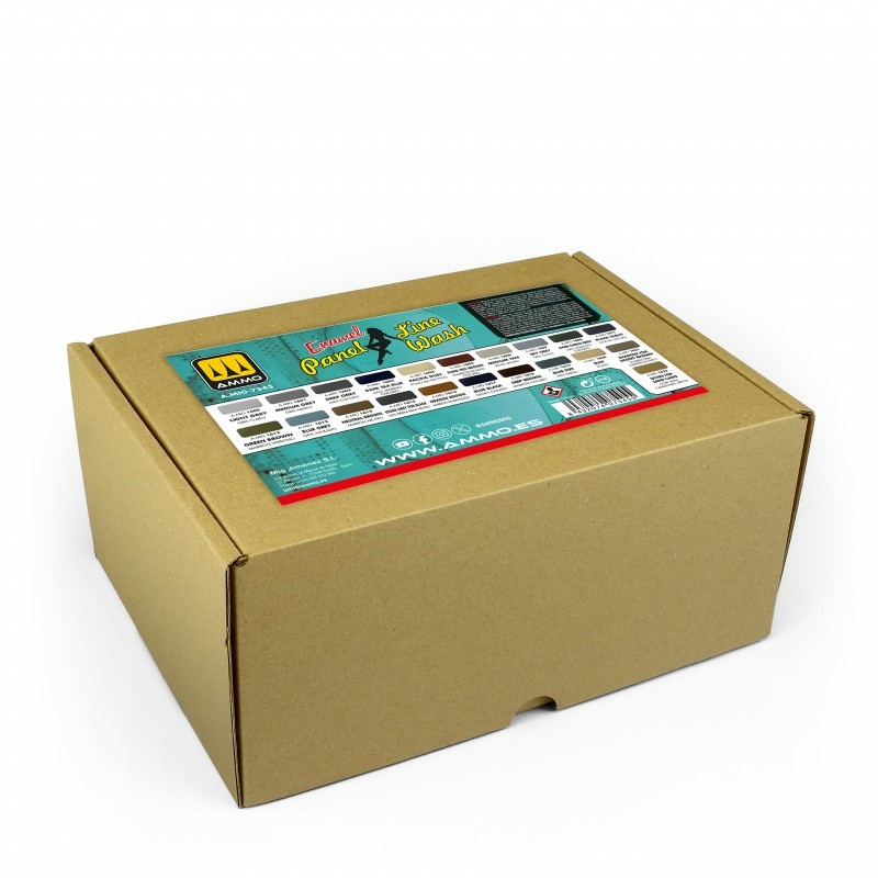 AMIG7545 Ammo Mig Набор смывок AMMO Collections: Panel Line Wash (23 шт.)