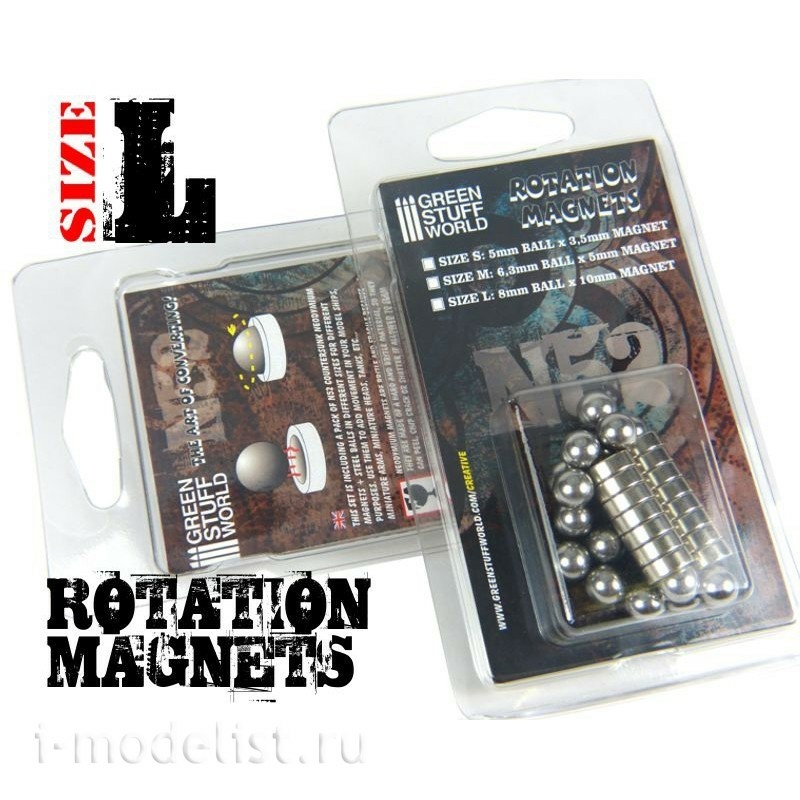 9277 Green Stuff World Rotating Magnets-Size L / Rotation Magnets-Size L	