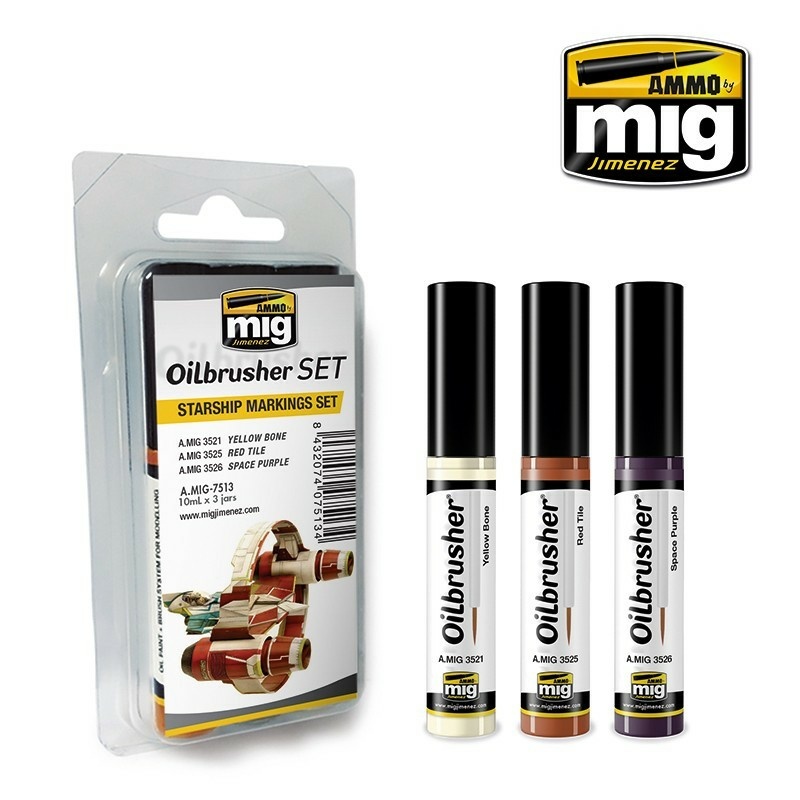 AMIG7513 Ammo Mig Zvezdaship Markings OILBRUSHER SET