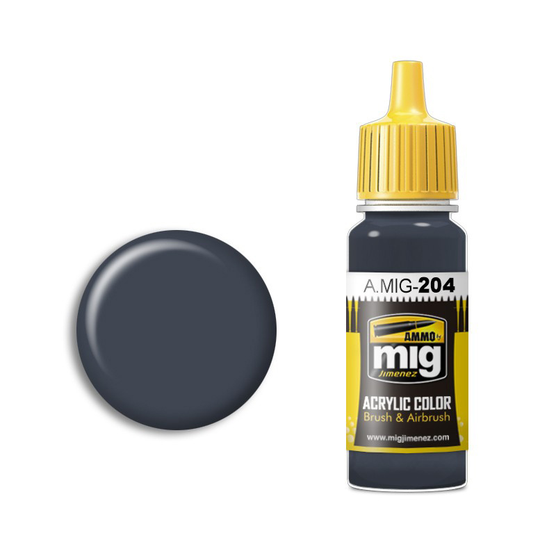 AMIG0204 Ammo Mig Paint acrylic FS 36118 MEDIUM GUNSHIP GRAY (dark gray modern aviation)
