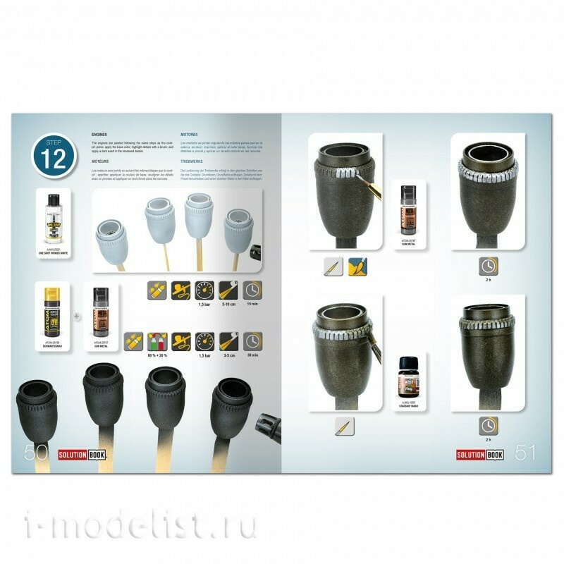 AMIG6533 Ammo Mig Книга SOLUTION BOOK 28 - Как окрашивать галактические звезtoлеты повстанцев (многоязычная) / How to Paint Rebel Galactic Zvezdaships (Multilingual Book)