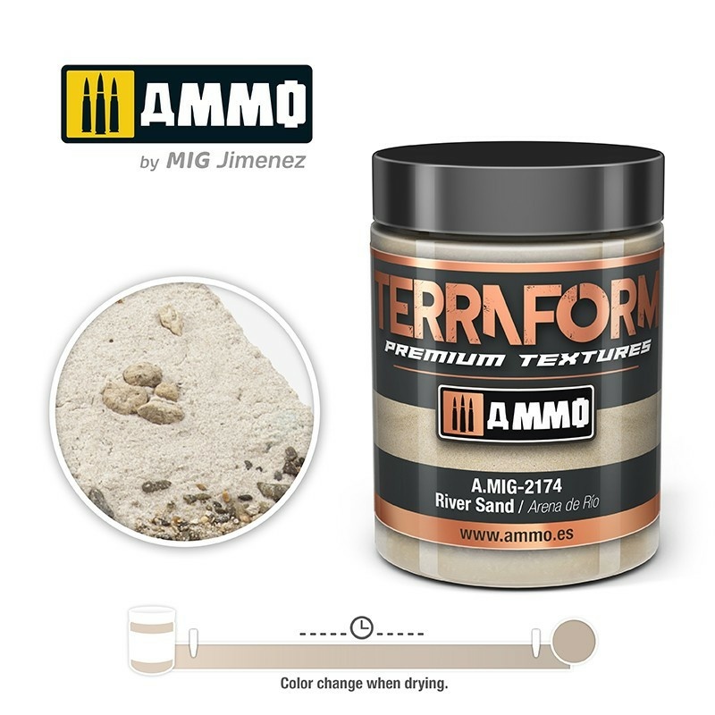 AMIG2174 Ammo Mig Акриловая текстура IONIC DRYBRUSH Речной песок / River Sand