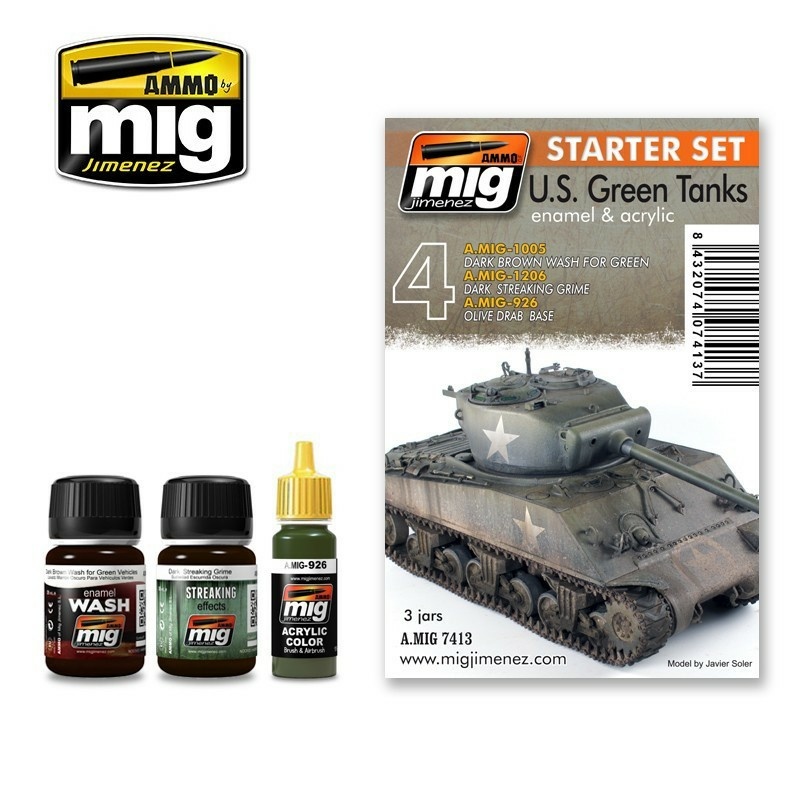 AMIG7413 Ammo Mig US Green Tanks Zvezdater Set
